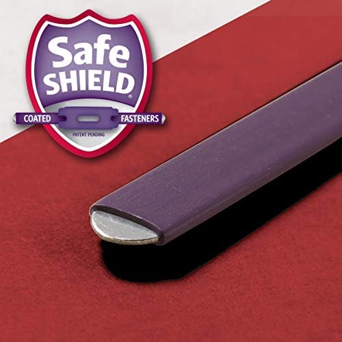 Smead Pressboard Classification File Pasta com fixoneiros SafeShield, 1 divisor, expansão de 2 , tamanho da letra, vermelho brilhante,