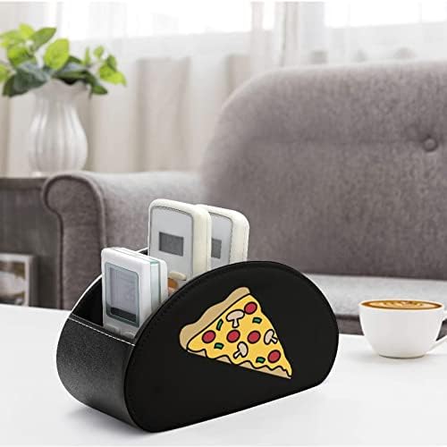 Pizza Remote Control Holder Storage Organizador de desktop multifuncional com 5 compartimentos