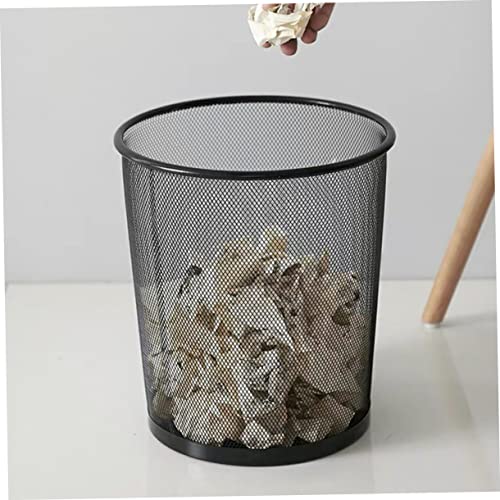 Operitacx lixo lata de recipiente preto Lixo pode desperdício de cesto para arame de arame lixo cesto cesto cesto cesto de malha de
