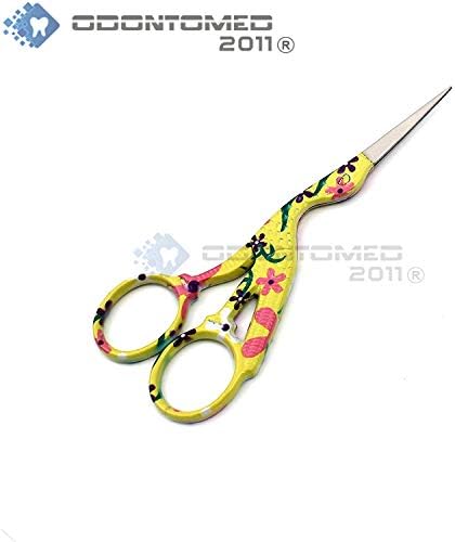 ODONTOMED201® 4,5 Aço inoxidável Dica nítida Classic Stok Scissors Projeto de crane Crane Crewing Scissors Dressessora tesouras