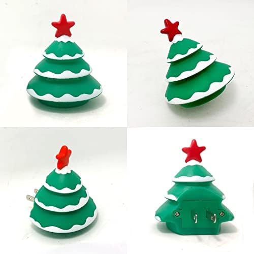 FEIHUAN 2 plugue de pacote Light Light Night Light With Cute Christmas Tree Dusk to Dawn Auto Sensor Kids Decor Warm