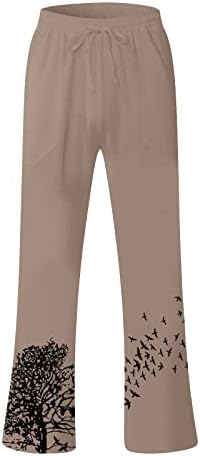 Calças para homens, moda masculina casual de cor sólida calça confortável calça de linho de algodão