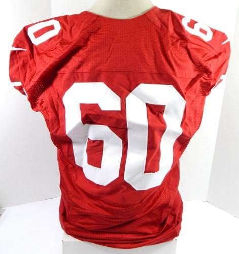 SAN FRANCISCO 49ers 60 Jogo emitido Red Jersey 48 DP35612 - Jerseys usados ​​na NFL não assinada