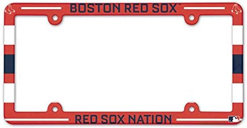 WinCraft 94997012 MLB Boston Red Sox Placa de placa colorida Full Plate, cor da equipe, tamanho único