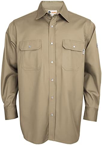 Camisas de Vandisi FR para homens de roupas para homens NFPA2112 7,5 oz algodão de algodão