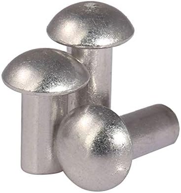 Parafuso 20pcs-M58/10-25 rebites redondos de alumínio, rebites sólidos redondos de GB867, rebites de alumínio do tipo