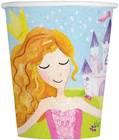 Copos de papel descartáveis ​​de princesa mágica exclusivos, 9 onças, multicolor