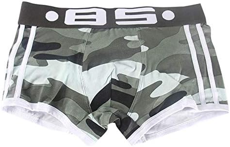 Roupa íntima de algodão Men Boxer Men impresso Bulge letra shorts bolsa de roupas íntimas sexy cunhadas