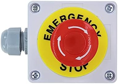 Interruptor de botão de parada de emergência do bneguv com caixa 22mm 1 não 1 nc 10a 660V Botão à prova d'água à mão