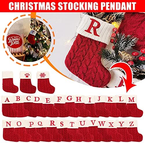 Gosta de meias de Natal de 7 polegadas Super macio Monograma de Natal Meias de Natal Xmas Rústico Personalizado Staque