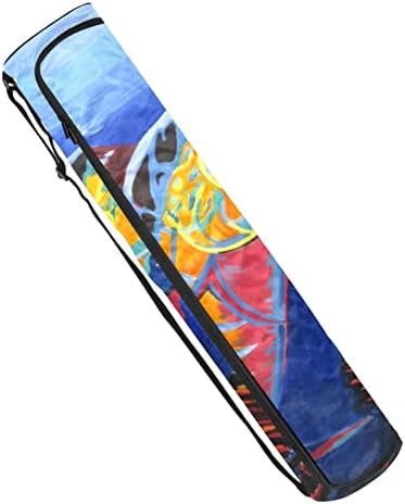 Bolsa de tapete de ioga, animal fria pintura colorida de veleiro Exercício de ioga transportadora