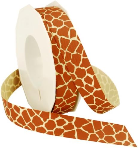 Morex Ribbon Giraffe Grosgrain Ribbon, Polyester, 7/8 por 100 m, Antigo Branco, Item 05722/00-028