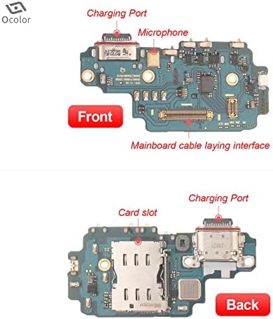 Porta de carregamento USB OCOLOR PARA SAMSUNG Galaxy S22 Ultra 5G Doce Connector Charger Board Peças de substituição de