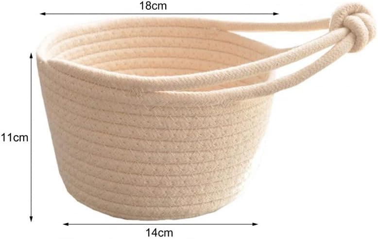 WSZJJ Tecido pendurado cesto de algodão corda de cesto de cesta de mesa de cozinha de cesta de armazenamento de armazenamento