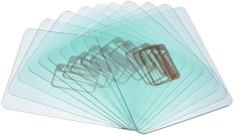 Patikil 4,5 x 3,5 polegadas de proteção de soldagem lente, 20 pacote de ângulo redondo transparente Substituição para solar, transparente