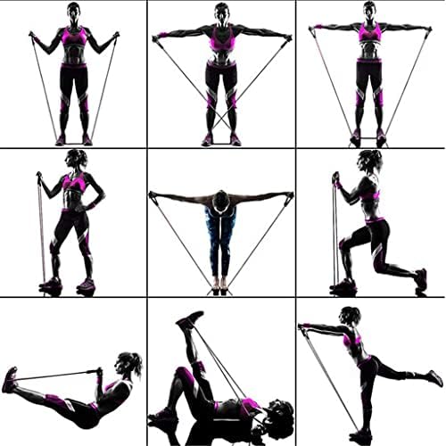 Sawqf 11 PCs/conjunto TPE Bandos de resistência 100lb 150lb Mulheres coloridas Cinturão de fitness Yoga Pull Rope Gym Equipment TUBE
