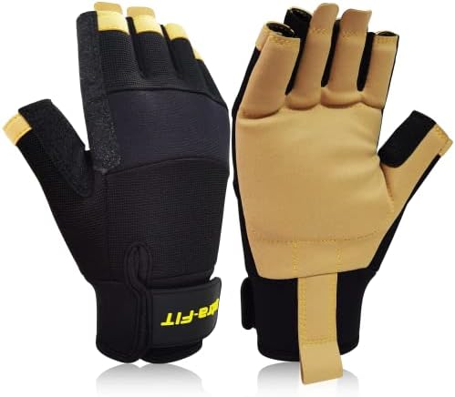 Intrafit Professional Anti-Vibração Half Finger Glove EN ISO 10819: 2013 / A1: 2019 & EN 388: Certificado