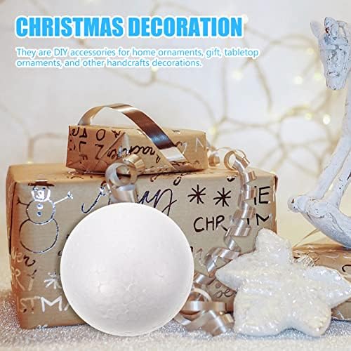 Excelt Christmas Decorações Bolas de artesanato 20pcs artesanato de espuma branca bolas de espuma poliestireno para