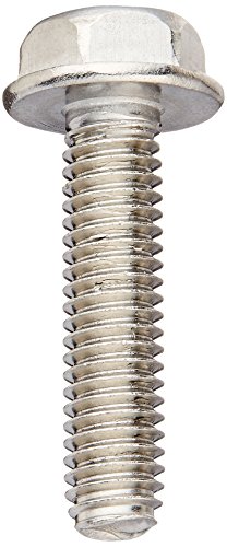 Peças pequenas M625RW188 18-8 rosca de aço inoxidável parafuso de rolagem para metal, acabamento passivado, lavadora hexadecimal, métrica, m6-1.0 tamanho da linha, 25 mm de comprimento