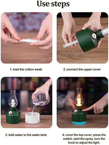 Pulvedador de luminário de luz LED LED LED MESA HOMURAÇÃO Umidificador, vaporizador de cristal portátil para filtrar o ar