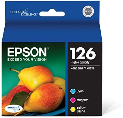 Epson T126 Durabrite Ultra Ink Capacidade Pacote de combinação colorida para as impressoras Epson Stylus e da força de trabalho