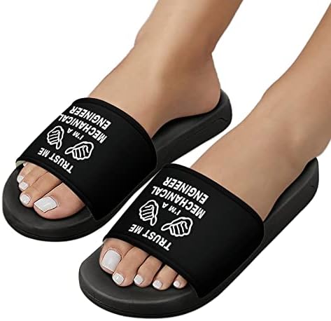 Confie em mim, eu sou uma engenheira mecânica sandálias que não deslizam os chinelos de dedo do pé para massagem banheira de spa de