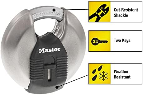 Mestre Lock M50xd Magnum Padlock de Discus Aço Anterior de Aço Anterior com Chave