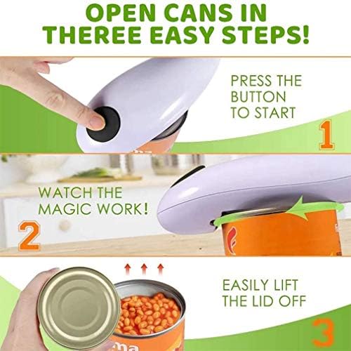 Manqian Electric CAN abridor: Abra suas latas com um simples empurrão de botão - sem borda afiada, segura de alimentos e bateria
