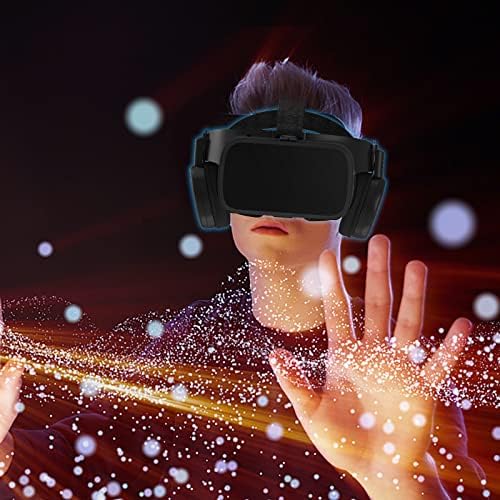 4VG VR fone de ouvido para e Android Phones 3D Reality Reality Glasses com óculos de fone de ouvido sem fio para filmes e jogos IMAX
