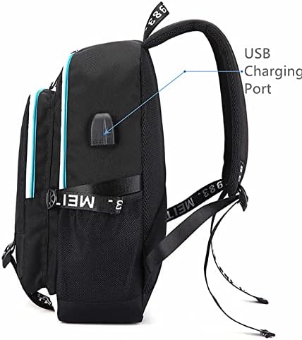 Weiyon Boys Elden Ring Ring Graphic Backpack Wear Resistente a laptop da bolsa Daypack com porta de carregamento USB para crianças