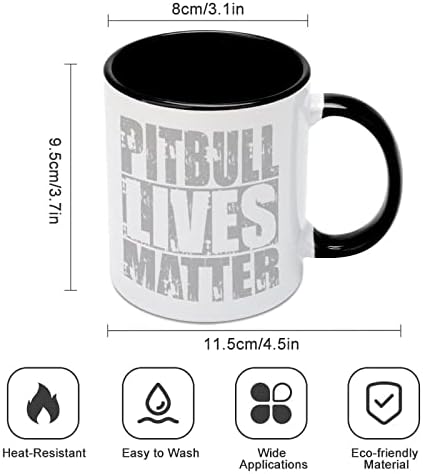 Pitbull vidas Matter caneca cerâmica Creative Black Inside Coffee Cup de canecas Durável Handal