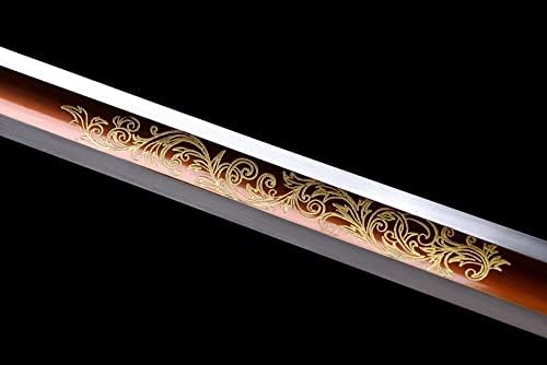 GLW espada artesanal chinesa kungfu sword sword broadsword realmente afiado manganês aço caça faca