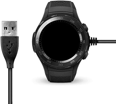 Cordão do carregador Kwmobile Compatível com Huawei Watch 2 - Carregador para Smart Watch USB Cable - Black