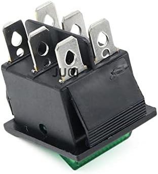 50pcs/ caixa KCD4 Rocker Switch Auto -bloqueio 2 Posição 6 pinos Equipamento elétrico com interruptor de energia leve 16A
