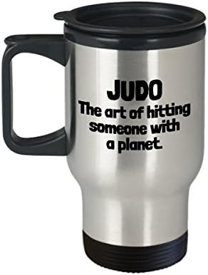 Funnation Judo Travel Canela - Ideia de presente de judô - Judoka Present - Art de bater em alguém com um planeta