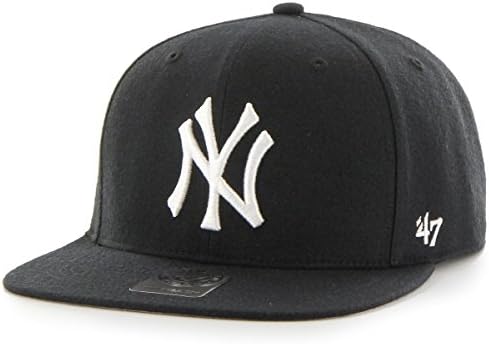 '47 New York Yankees Black and White Brand Capitão Snapback Cap