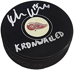 Niklas Kronwall Detroit Red Wings Autografou Puck - Kronwalled - Pucks NHL autografados