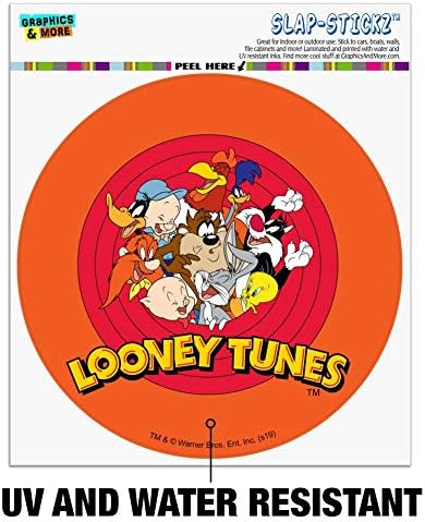 Gráficos e mais Looney Tunes Grupo Automotivo Janela de carro Círculo de círculo de pára -choques