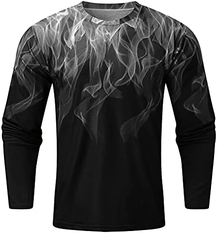 Soldados masculinos de Beuu camisetas de manga longa, camiseta digital de camiseta impressa em 3D Treino de térmico do músculo