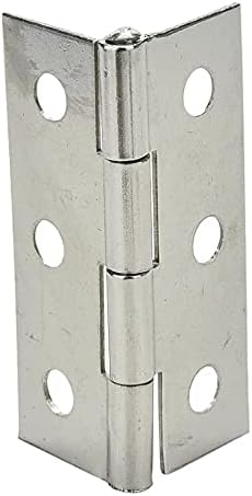 Chunyu 20 pcs prata em aço inoxidável 6 orifícios de montagem dobradiças de bunda de 2,5 polegadas de comprimento