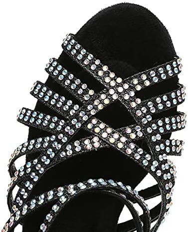 AOQUNFS Mulheres Rhinestone Ballroom Sapatos de dança Latin Salsa Sapatos de dança, modelo-cicl467