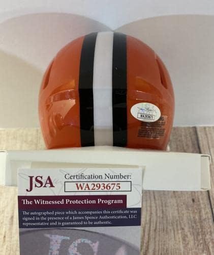 Cleveland Browns Ozzie Newsome assinou o mini capacete de velocidade “Hof 99” JSA COA !!! - Capacetes NFL autografados