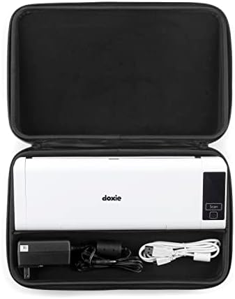 Caixa de transporte do Scanner Doxie Pro - Caixa de transporte de scanner portátil e dura para viagens e armazenamento