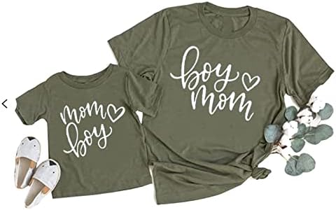 Mama Boy T-Shirt and Boy Mama T-shirt Mom e filho combinando roupas camisetas