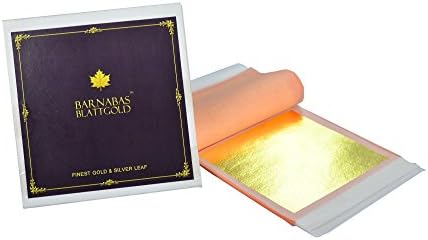 Barnabas Blattgold: 23,75k folhas de folhas de ouro [10 folhas, folha de transferência, 3,4 polegadas] - também conhecidas como folhas