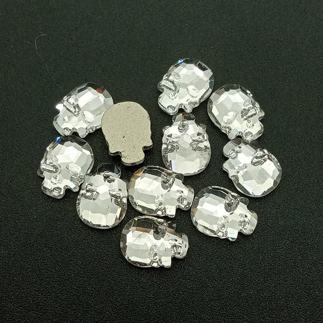 1440pcs/crânio de saco strassmões de osso para pregos gemas de unhas jóias halloween unhas decoração manicure -