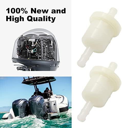 2PCS Filtro de filtro de combustível embutido 646-24251-02-00 646-24251-01-00 18-7713 35-80365M Substituição para Yamaha Outboard