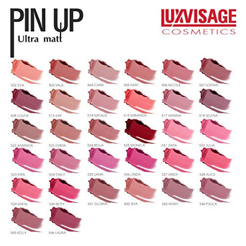 LuxVisage Lipstick Ultra Matte LuxVisage Pin Up com vitamina E