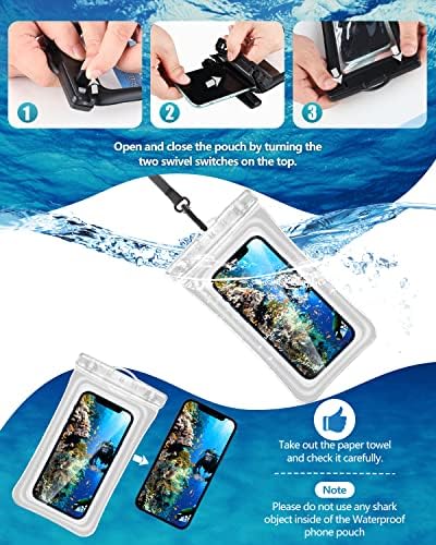 V -Golvin Flutuante Universal Paulo à prova d'água Universal, IPX8 Capro de célula de celular Caixa à prova d'água para iPhone