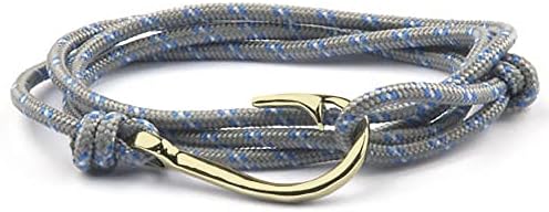 FlexO peixe gancho âncora pulseira corda náutica paracord bracelet de nylon de nylon de nylon de nylon